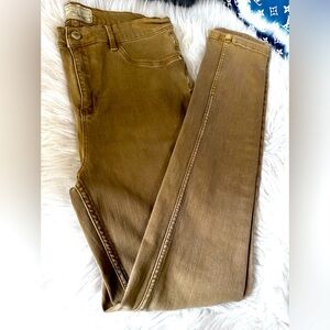 EUC‎ Free People Tan Skinny Jeans Sleek Fit Size 31R